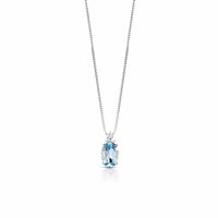 Collana Lelune Donna in Oro bianco Acquamarina 0.39 Ct LDPLAM39002 - LDPLAM39002